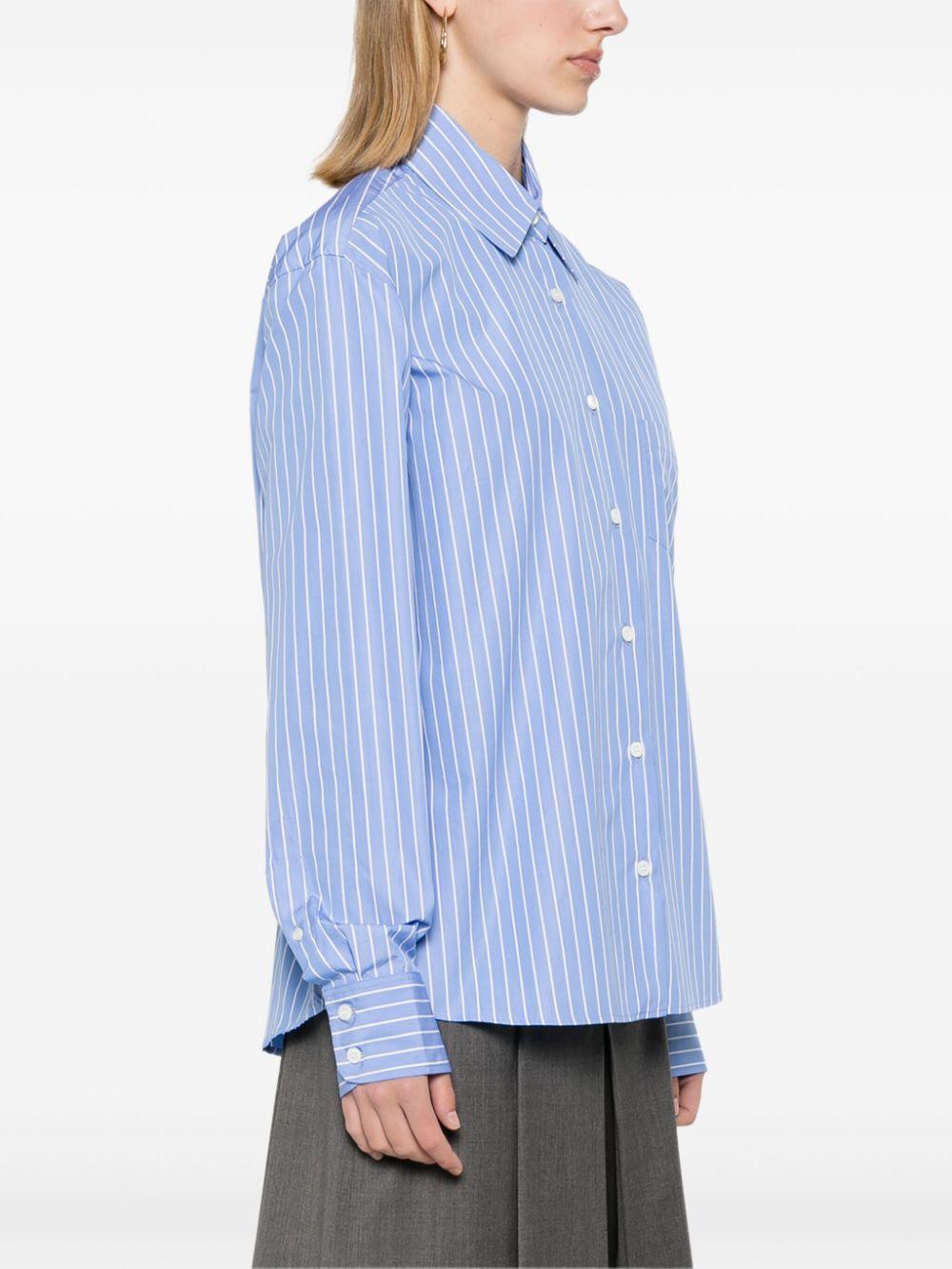 Striped poplin shirt<BR/><BR/><BR/> P436H 15DTF0013 PRADA