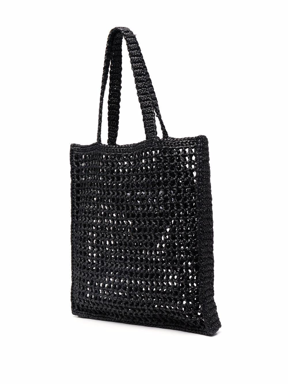 Interwoven-design logo-print shoulder bag<BR/><BR/><BR/> 1BG393 2C2TF0002 PRADA