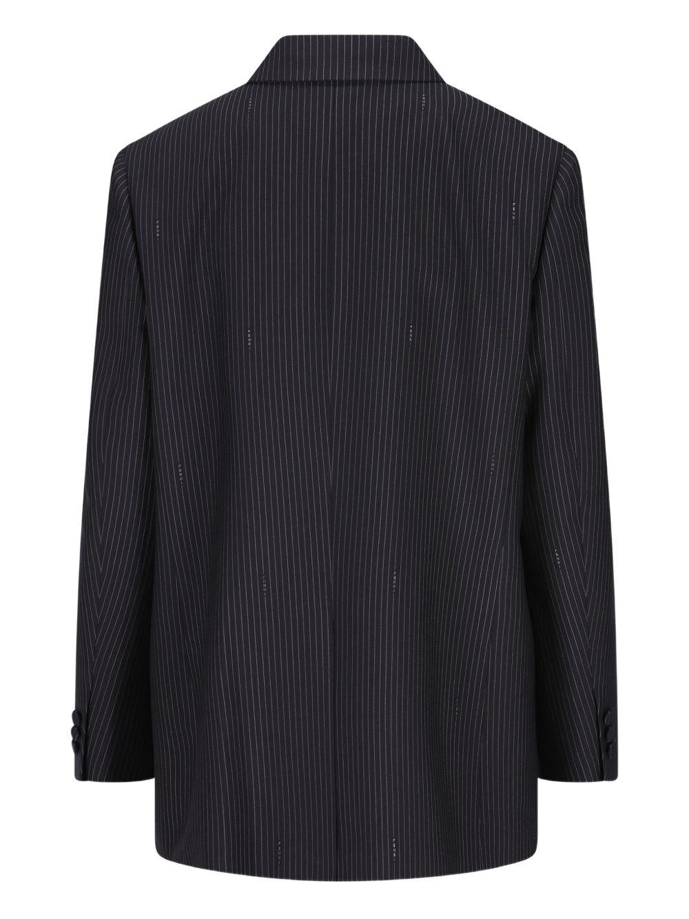 Pinstriped wool blazer FJ7685 AW7IF0QG3 FENDI