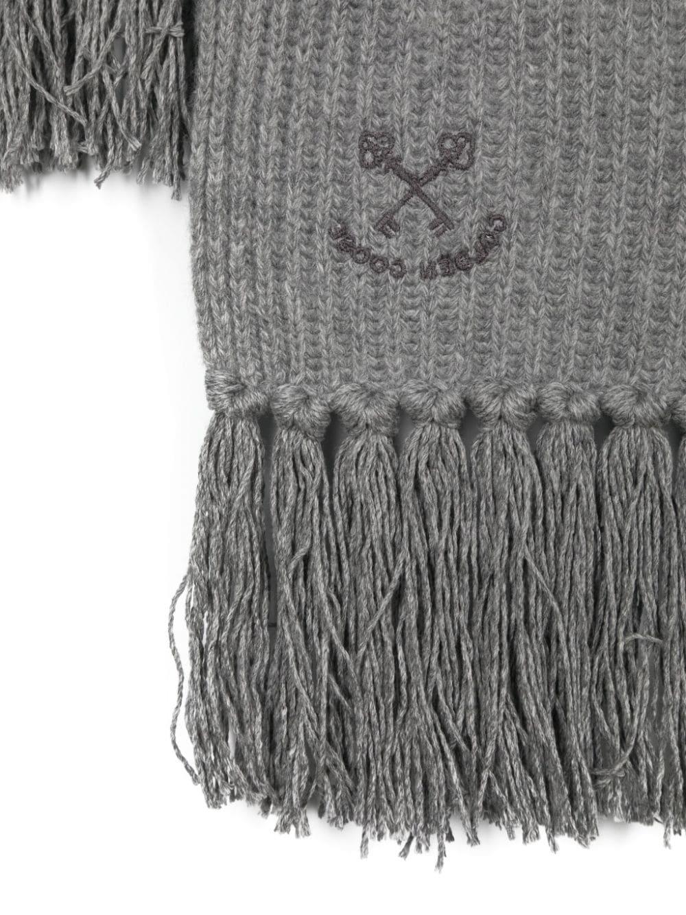 Ribbed-knit wool scarf<BR/><BR/><BR/> GUP01986 P00170860255 GOLDEN GOOSE