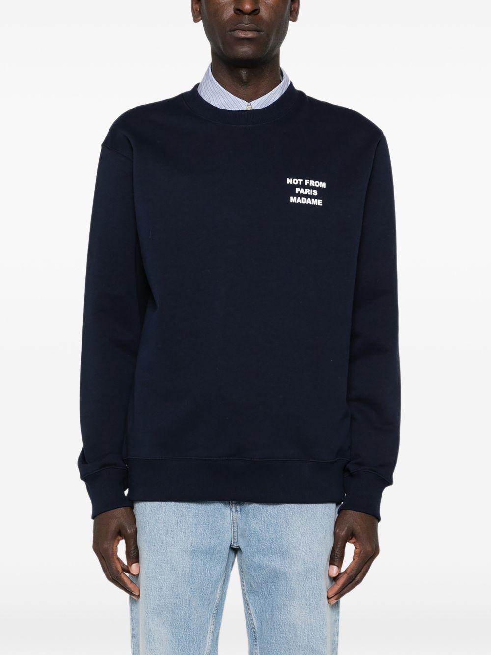 slogan-print sweatshirt PERM-SW149 CO127NY DRÔLE DE MONSIEUR