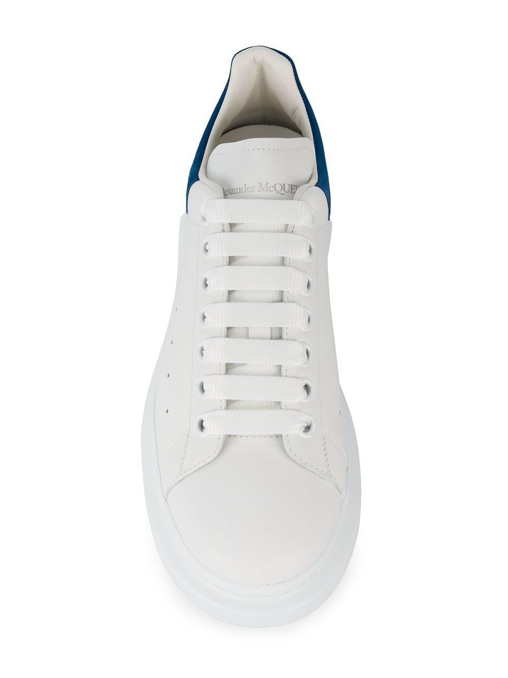 White/blue leather/suede oversized low-top sneakers 553680WHGP7 9086 ALEXANDER MCQUEEN