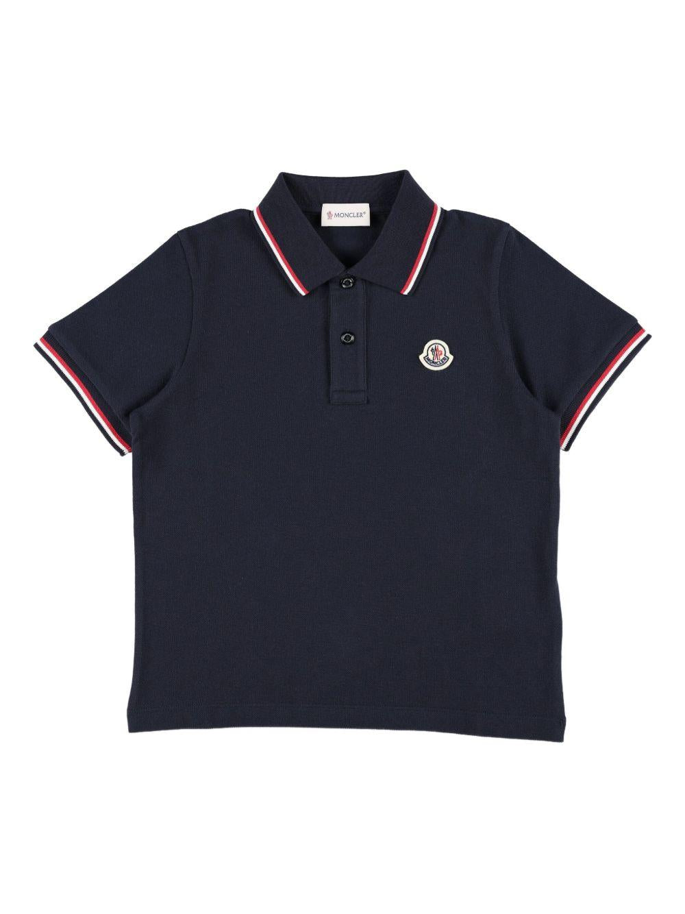 Cotton Piquet Polo Shirt K29548A00003 89ALK778 MONCLER KIDS