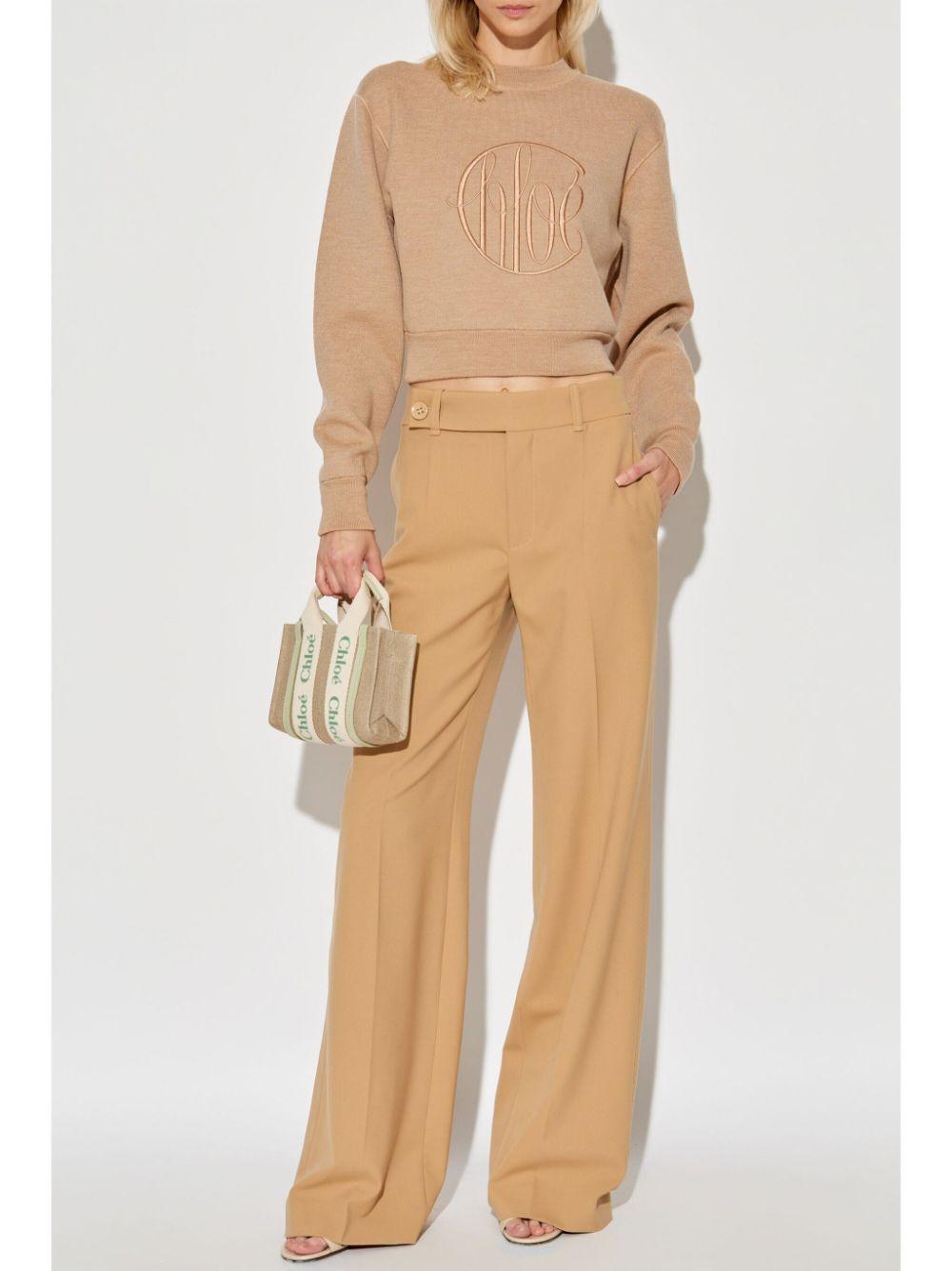 Embroidered-logo wool jumper<BR/><BR/><BR/> CHC24AMP54730 223 CHLOÉ