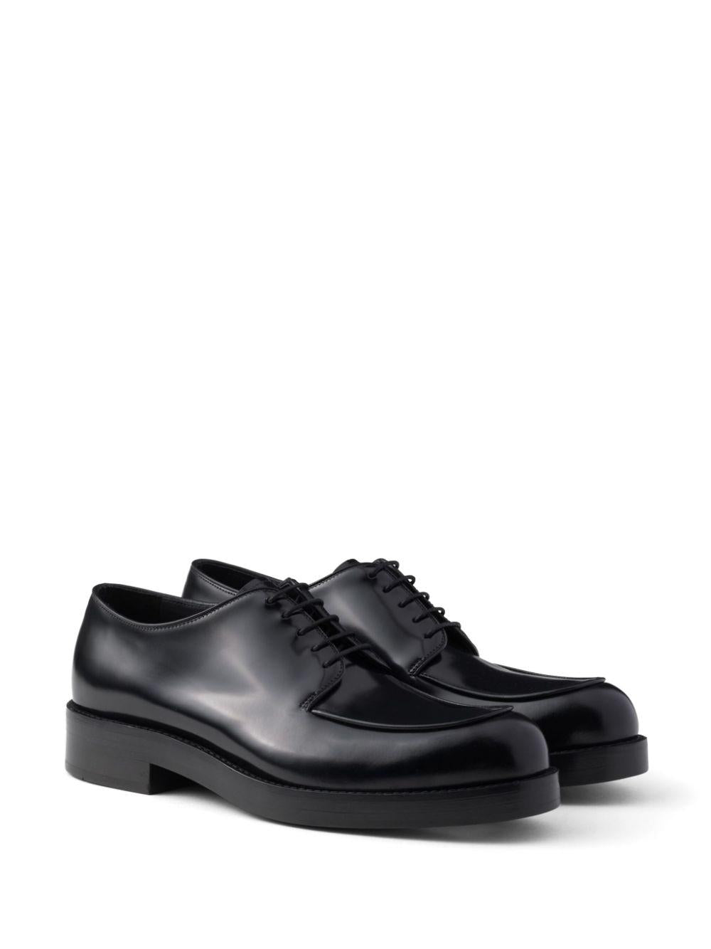 Brushed leather derby shoes<BR/><BR/><BR/> 2EA166 055F0002 PRADA