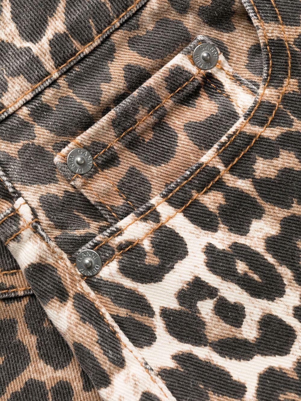 Leopard Betzy Cropped Jeans J1059 943 GANNI