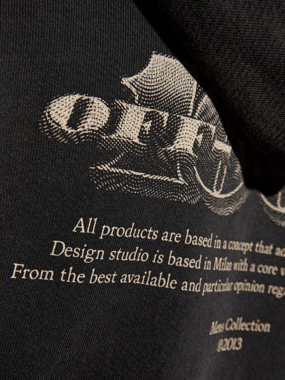 Printed hoodie<BR/><BR/><BR/> OMBB085S25FLE00O 1361 OFF-WHITE