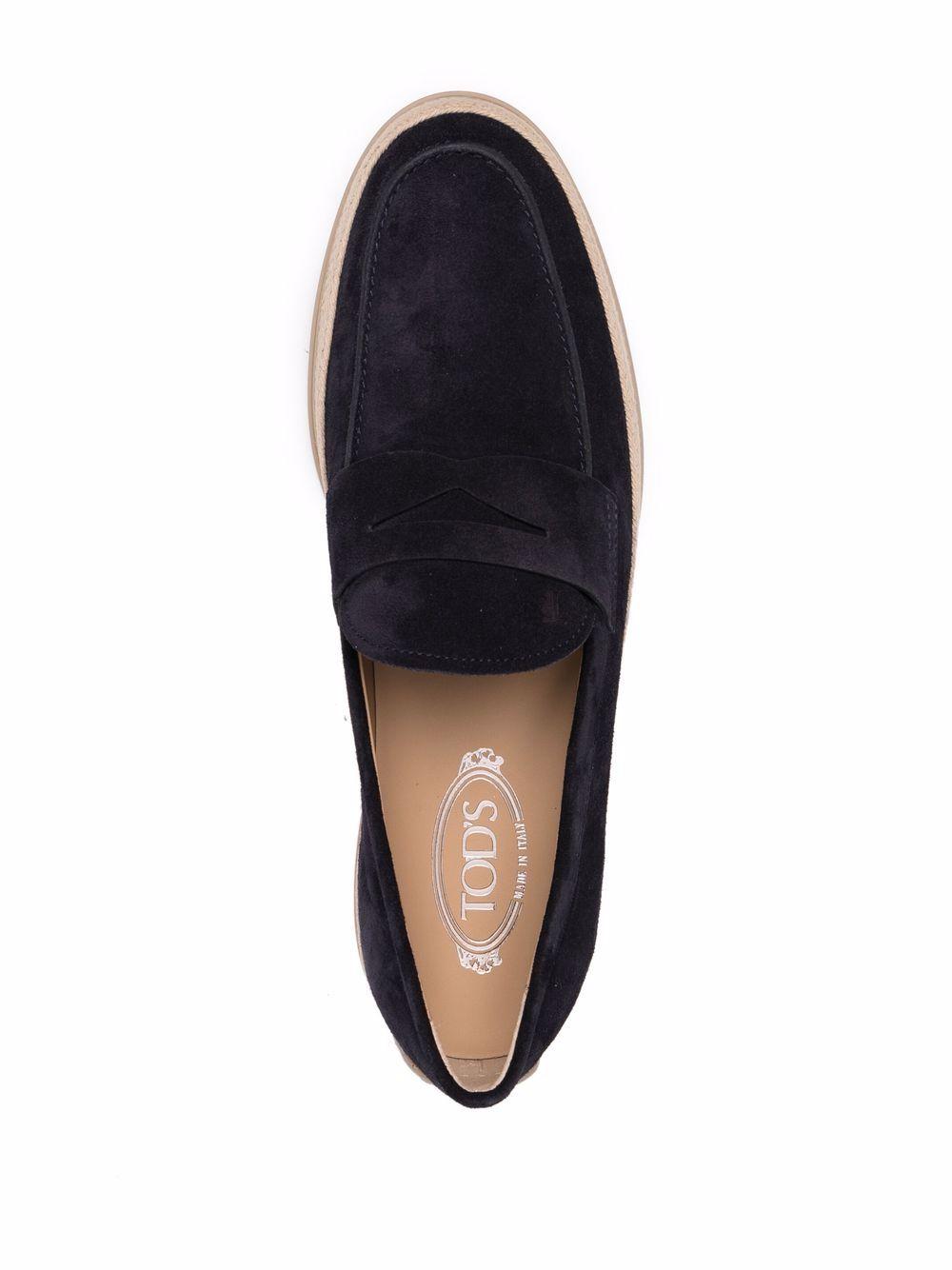 Woven-trim penny loafers<BR/><BR/> XXM0TV0FQ80 BYEU824 TOD'S