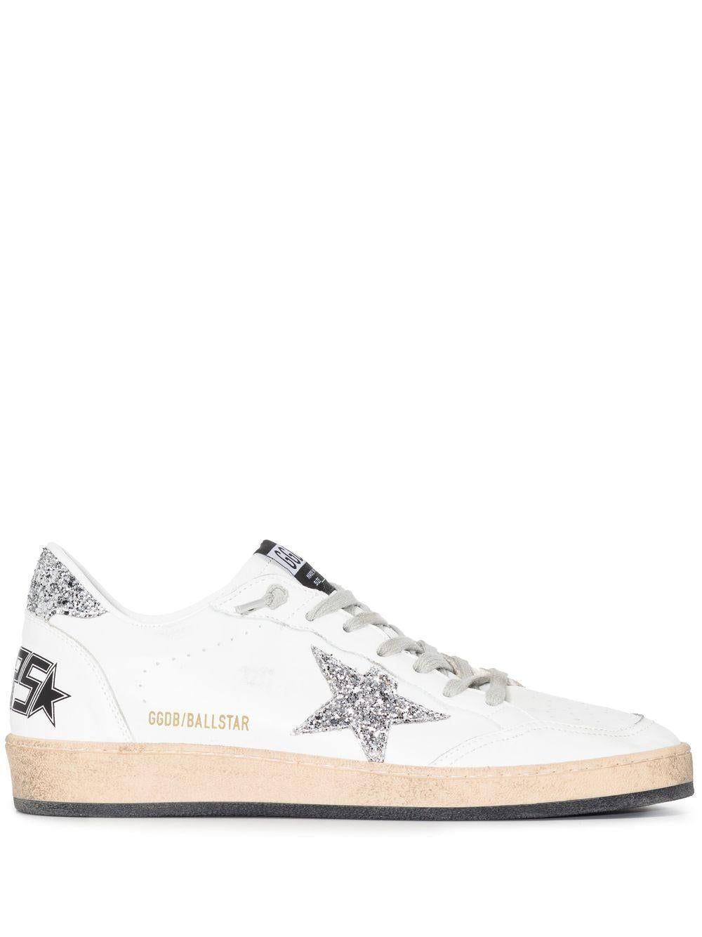 Ball Star in nappa with silver glitter star and heel tab GWF00117 F00377311325 GOLDEN GOOSE