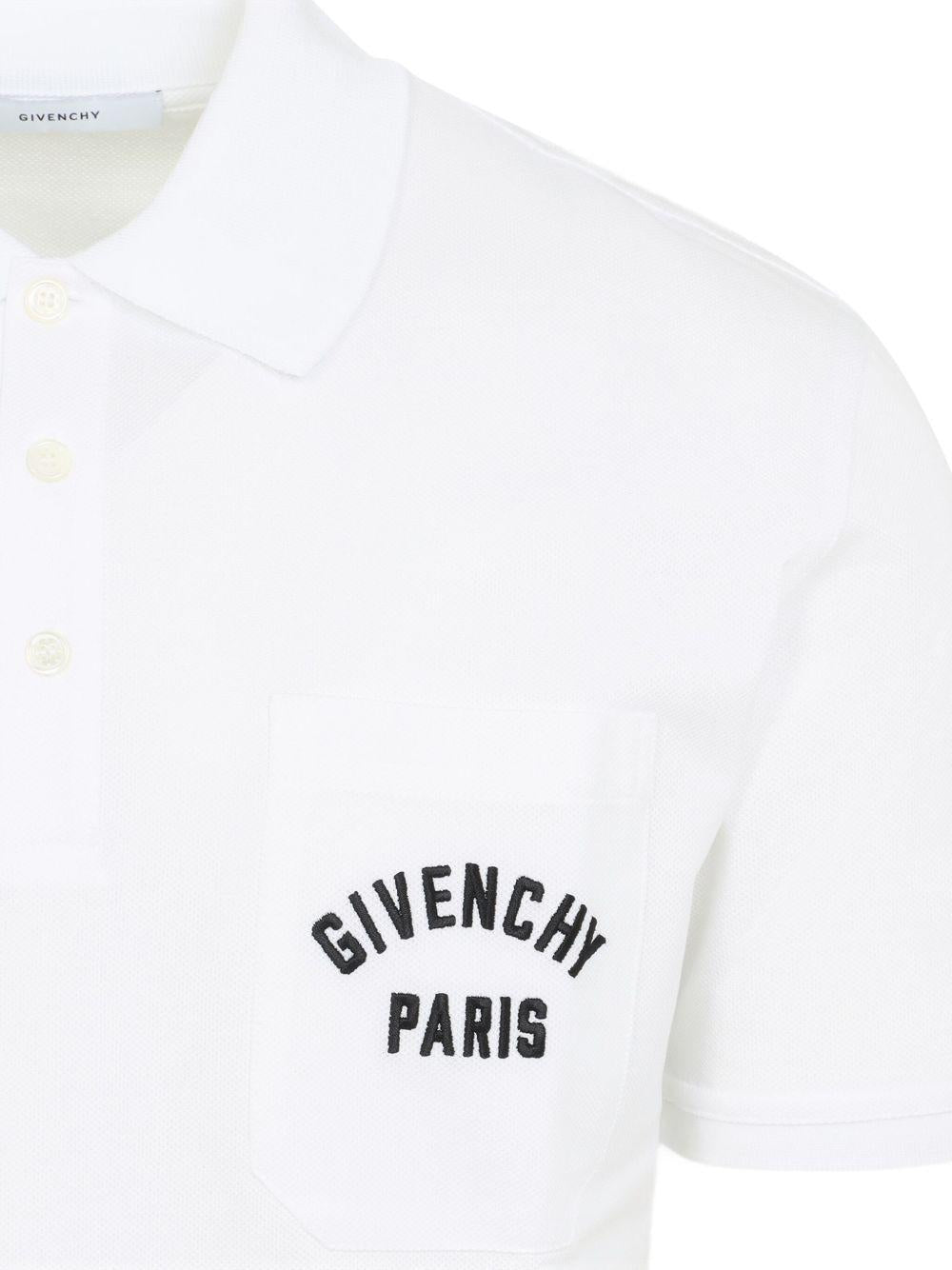 Polo in pique cotton with GIVENCHY Paris embroidery BML00T3YSD 100 GIVENCHY