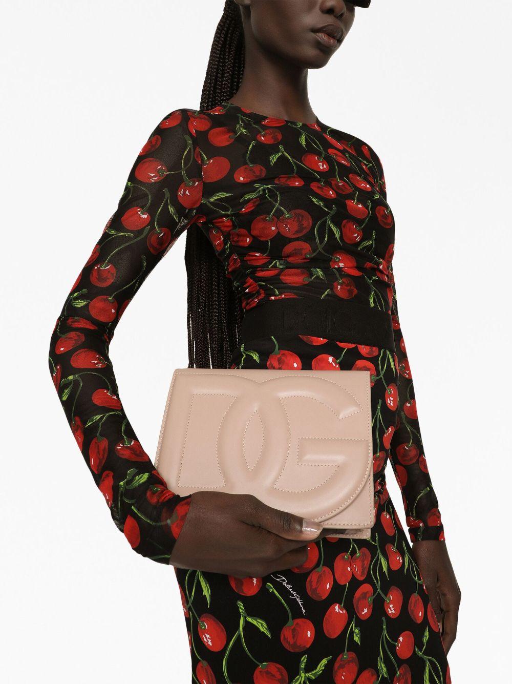 DG Logo leather crossbody bag<BR/><BR/><BR/> BB7287 AW57680402 DOLCE & GABBANA