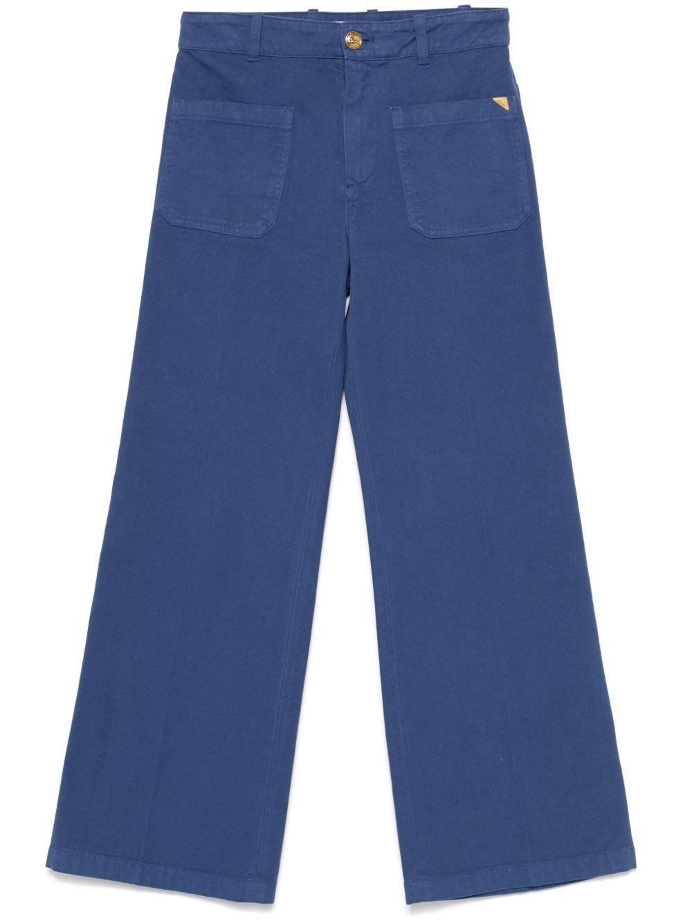 Cotton cropped trousers<BR/><BR/><BR/> CH25SPA21365 401 CHLOÉ