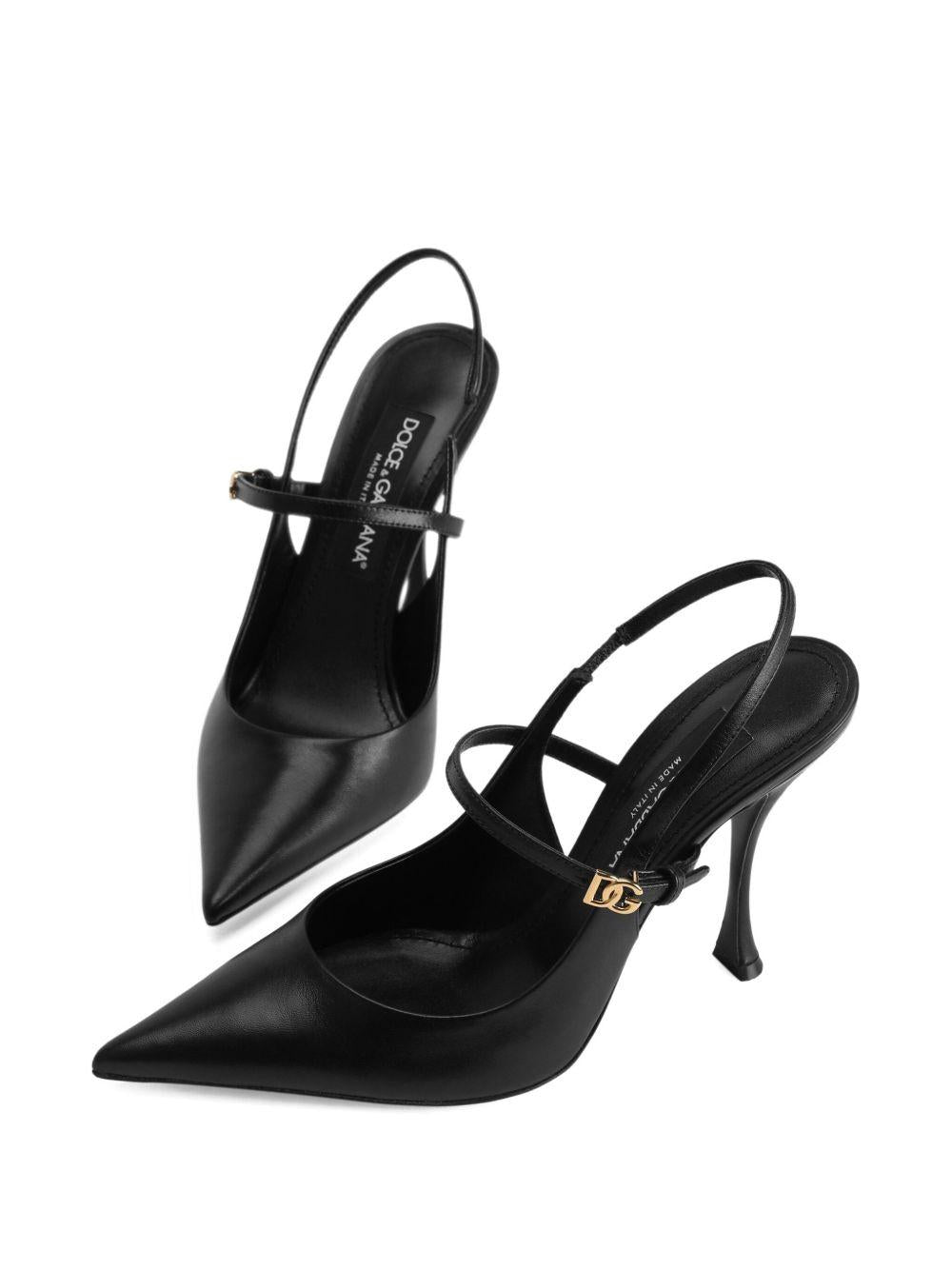Polished goatskin slingbacks CG0974 A573880999 DOLCE & GABBANA