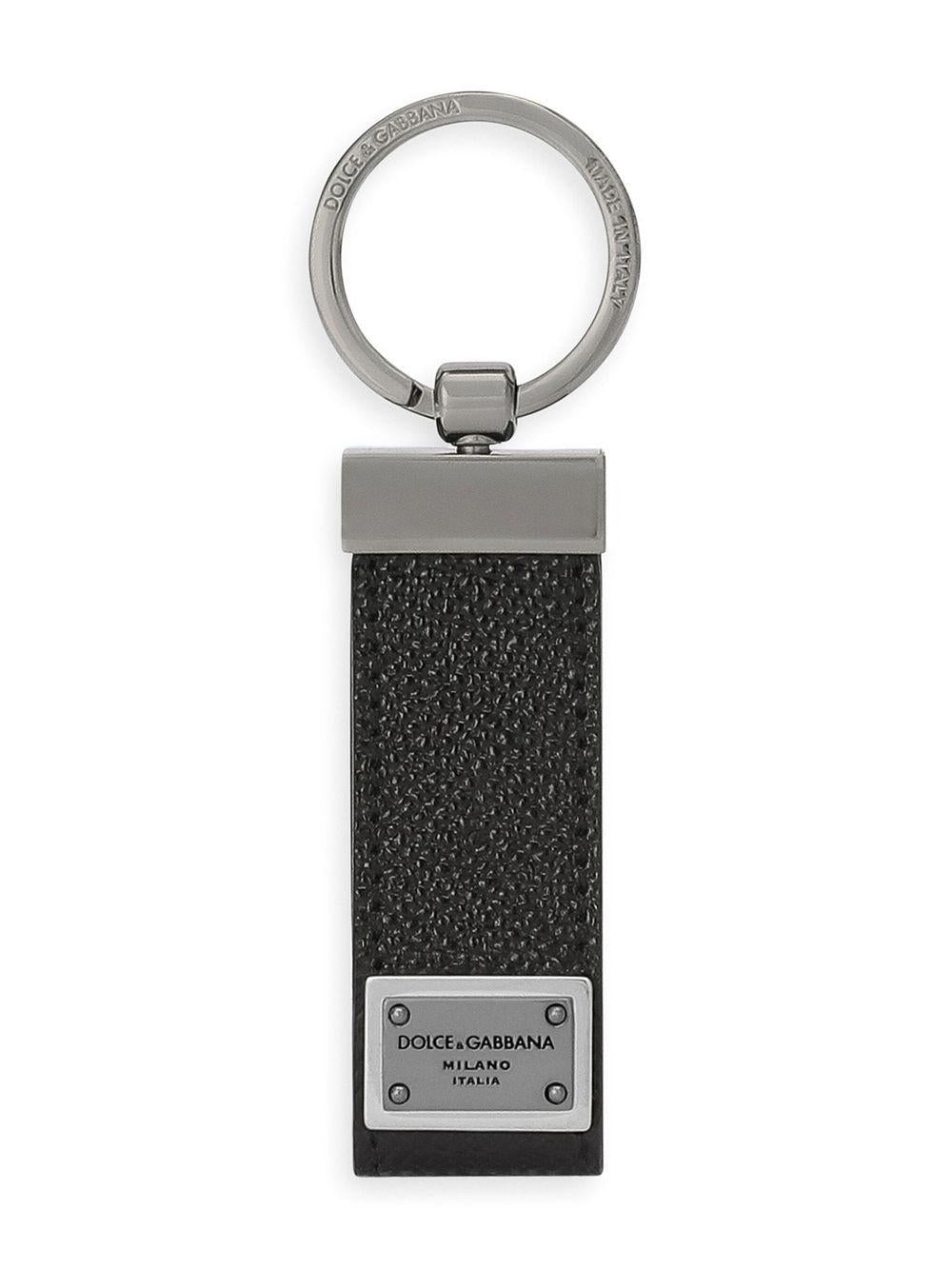 Logo-tag leather keyring BP1371 AG21980999 DOLCE & GABBANA