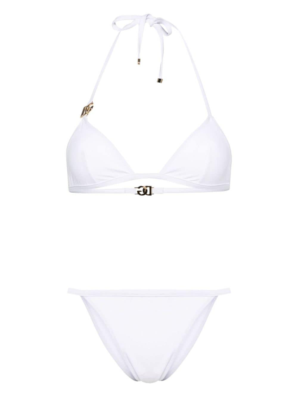 Logo-plaque triangle-cup bikini<BR/><BR/><BR/> O8B76J ONO12W0800 DOLCE & GABBANA
