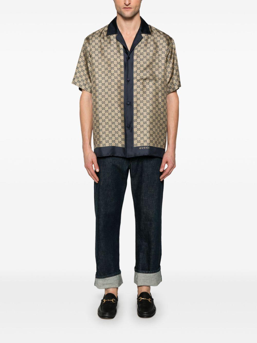 Printed silk shirt<BR/><BR/><BR/> 794907 ZASG34270 GUCCI