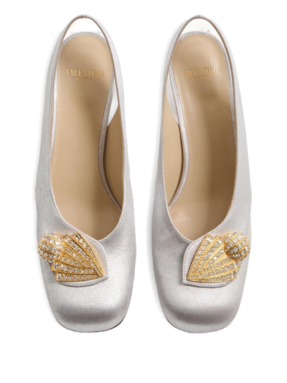Adamantine Slingback Pumps In Glitter Fabric 60Mm 7W2S0MJ8PHI S13 VALENTINO GARAVANI