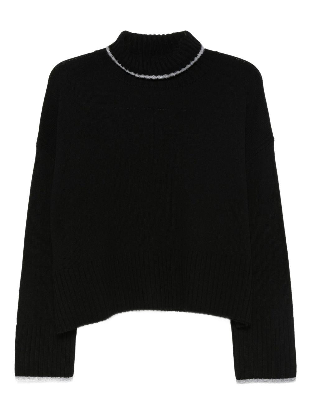 Knit polo-neck sweater 105446 A2Q9Z99 PINKO