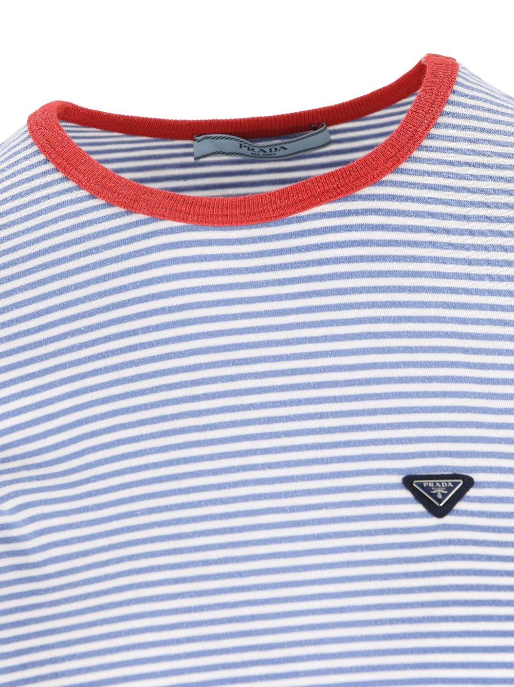 Striped jersey T-shirt 39658186H S-OOOF0X36 PRADA