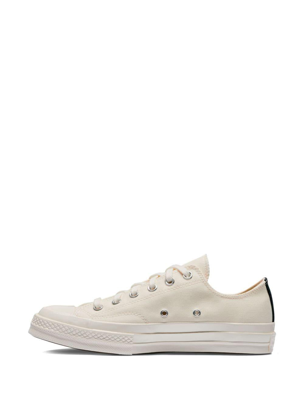 Single Heart Chuck '70 sneakers<BR/><BR/><BR/> AZK128 WHITE COMME des GARÇONS PLAY x Converse