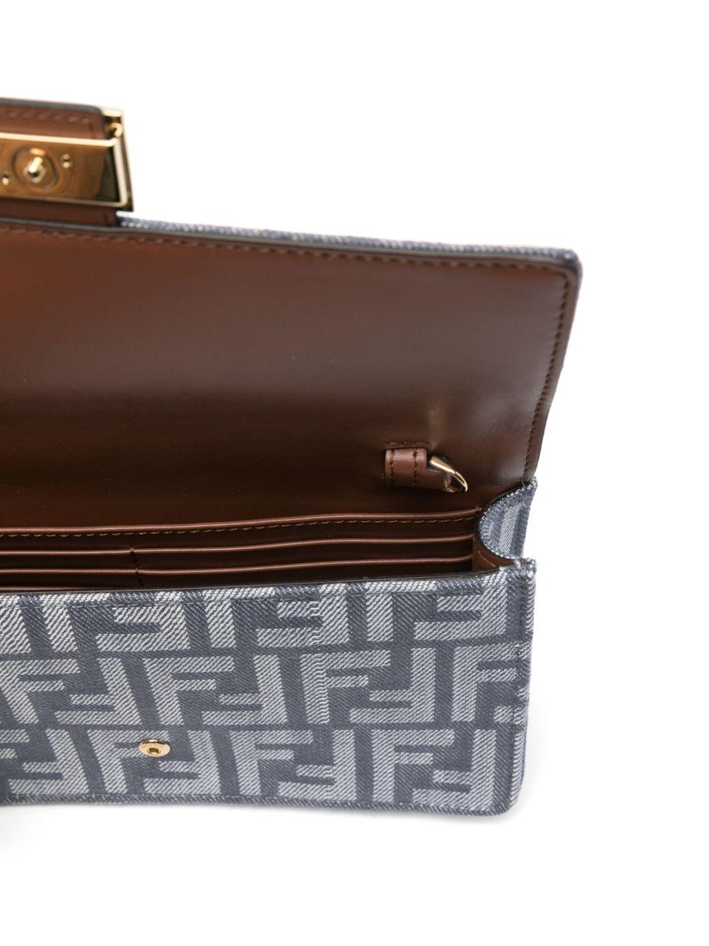 Compact Baguette wallet with flap and FF clasp 8M0498 AUT4F1SXQ FENDI