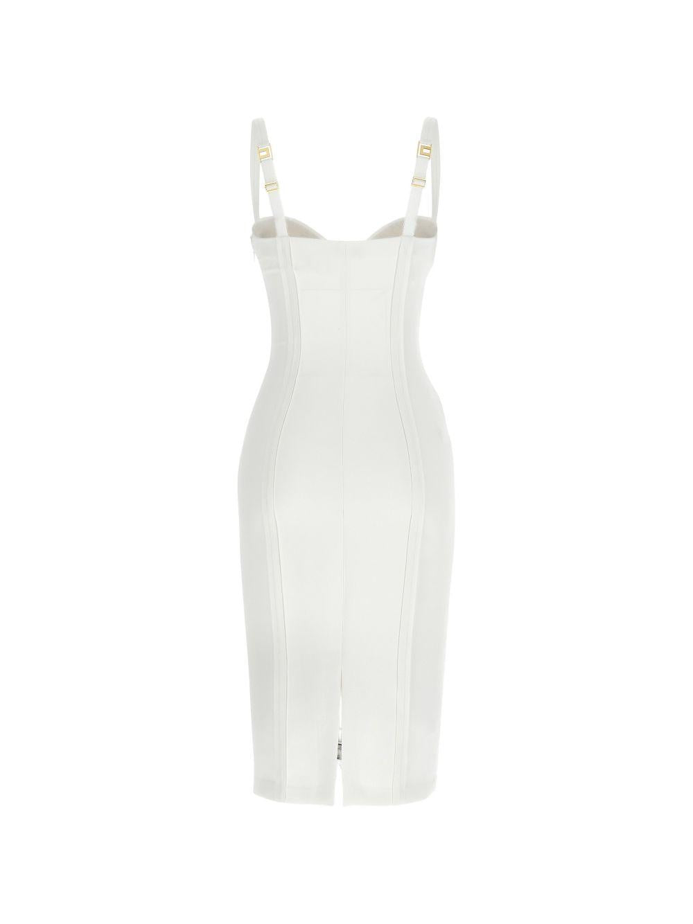 Light crepe dress with raw-cut fabric AB91861E2 360 ELISABETTA FRANCHI