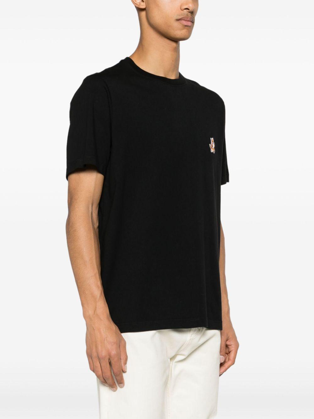Fox-patch cotton T-shirt<BR/><BR/><BR/> MM00125KJ0008 P199 MAISON KITSUNÉ