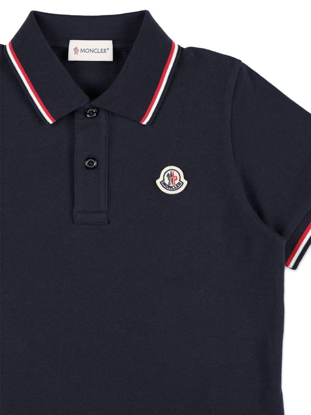 Cotton Piquet Polo Shirt K29548A00003 89ALK778 MONCLER KIDS