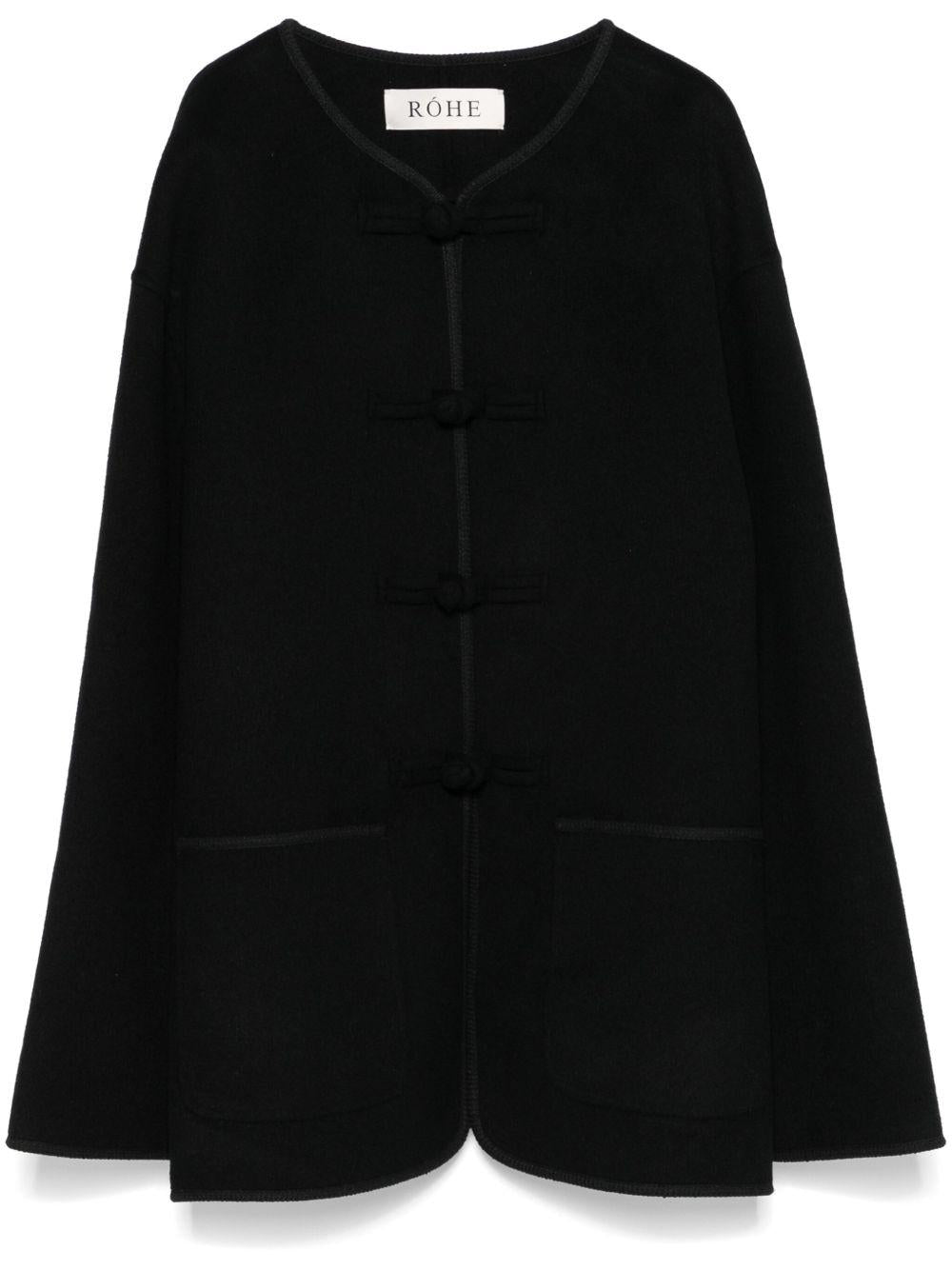 Mandarin double-faced wool jacket 413 11100 RÓHE