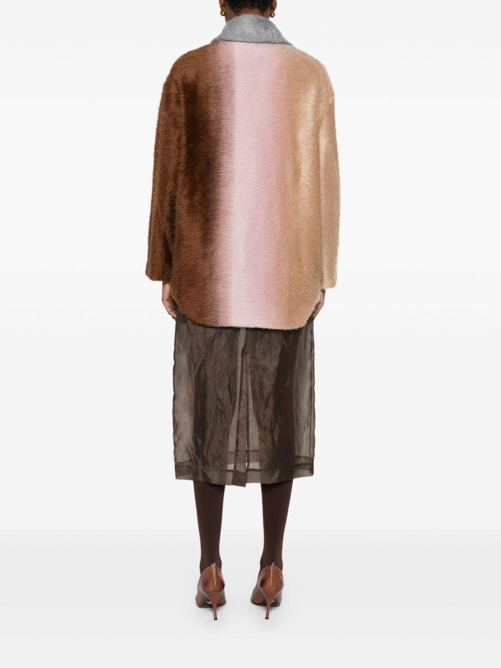 Double-breasted coat in alpaca and wool FJ7640 AYNSF1T6N FENDI