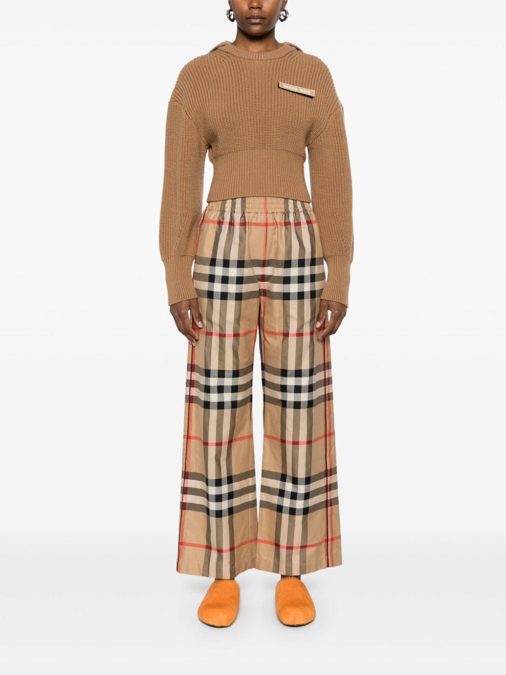 Vintage Check cotton trousers<BR/><BR/><BR/> 8104616 A7028 BURBERRY