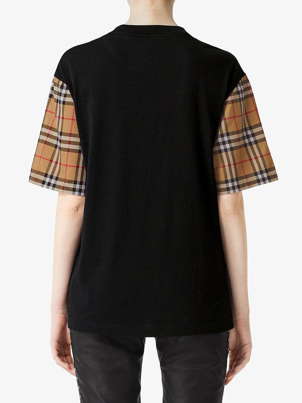 T-shirt con motivo Vintage Check 8014895 BLACK BURBERRY