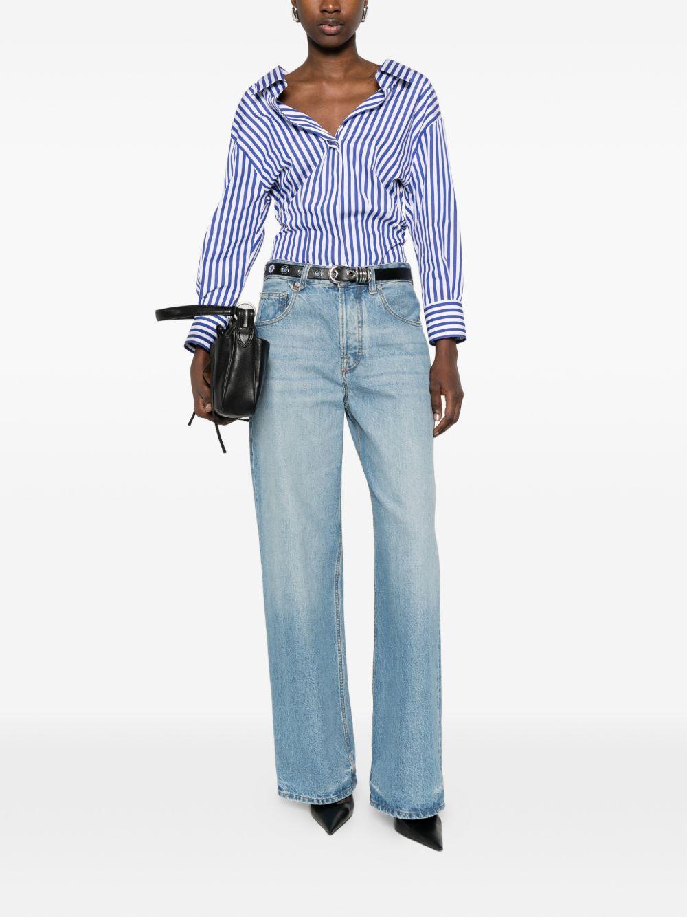 Slashed striped shirt in poplin BW61JH16CN 977 GIVENCHY