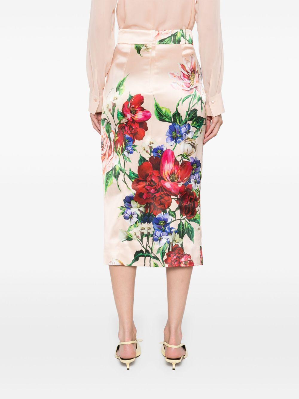 Floral-print midi skirt<BR/><BR/> F4BCAT FSIB5H25PR DOLCE & GABBANA