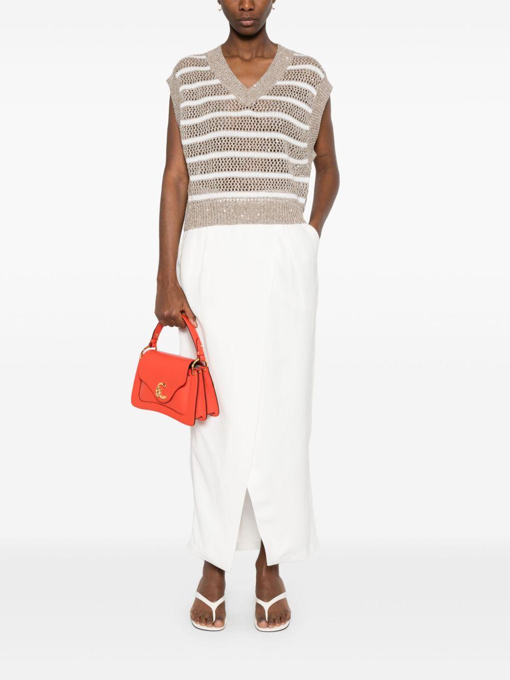 Sequined knitted vest<BR/><BR/><BR/> MCO558902 CKE88 BRUNELLO CUCINELLI