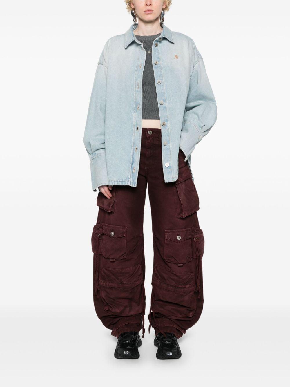 Spread-collar denim coat<BR/><BR/><BR/> 247WCB68 D049176 THE ATTICO