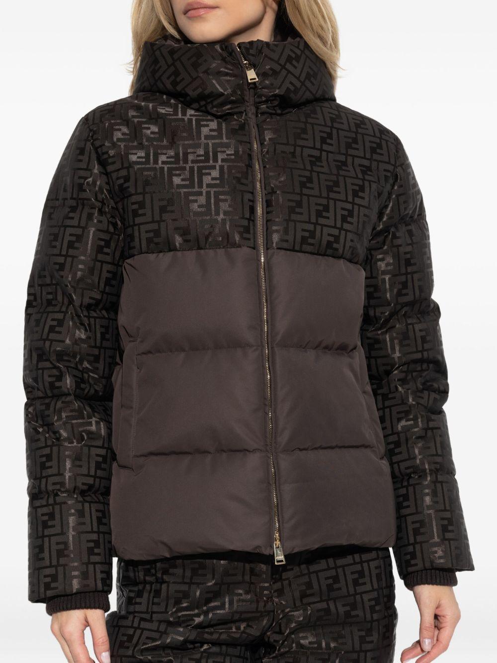 Down Jacket With Ff Jacquard Insert FAN226 AT91F1T6H FENDI