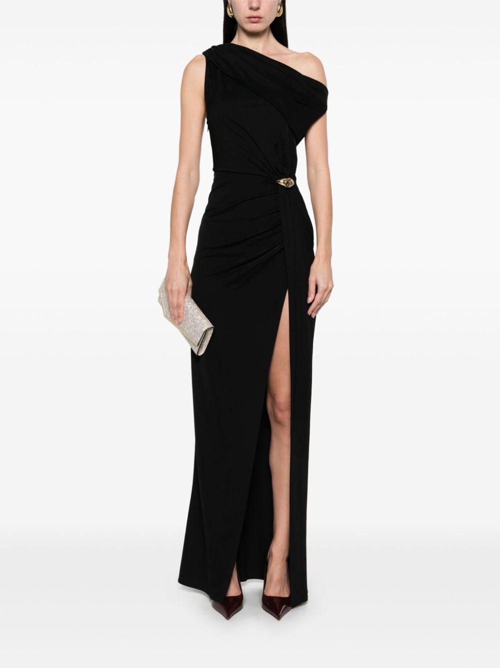 Jersey asymmetric maxi dress<BR/><BR/><BR/> ABR0551E2 110 ELISABETTA FRANCHI