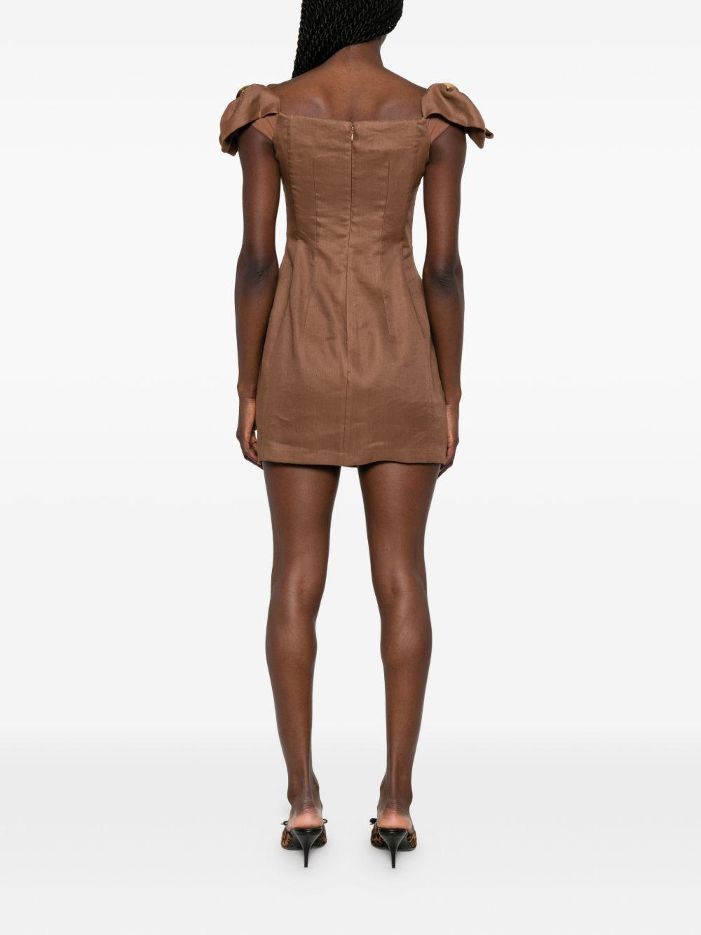 Linen blend mini dress AB96862E2 600 ELISABETTA FRANCHI