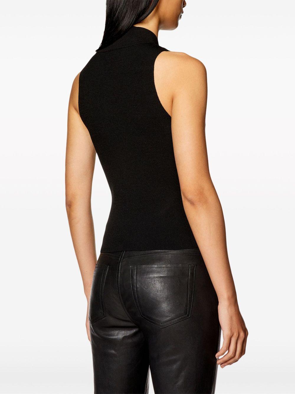 M-Onervax logo-plaque mock-neck top A13020 0DLAX9XX DIESEL