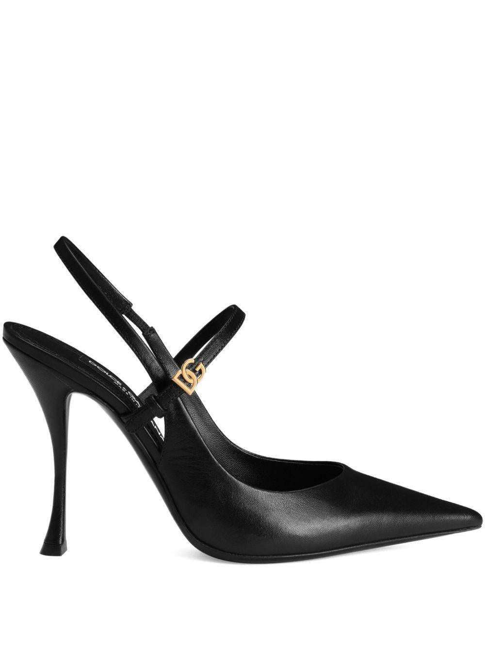 Polished goatskin slingbacks CG0974 A573880999 DOLCE & GABBANA