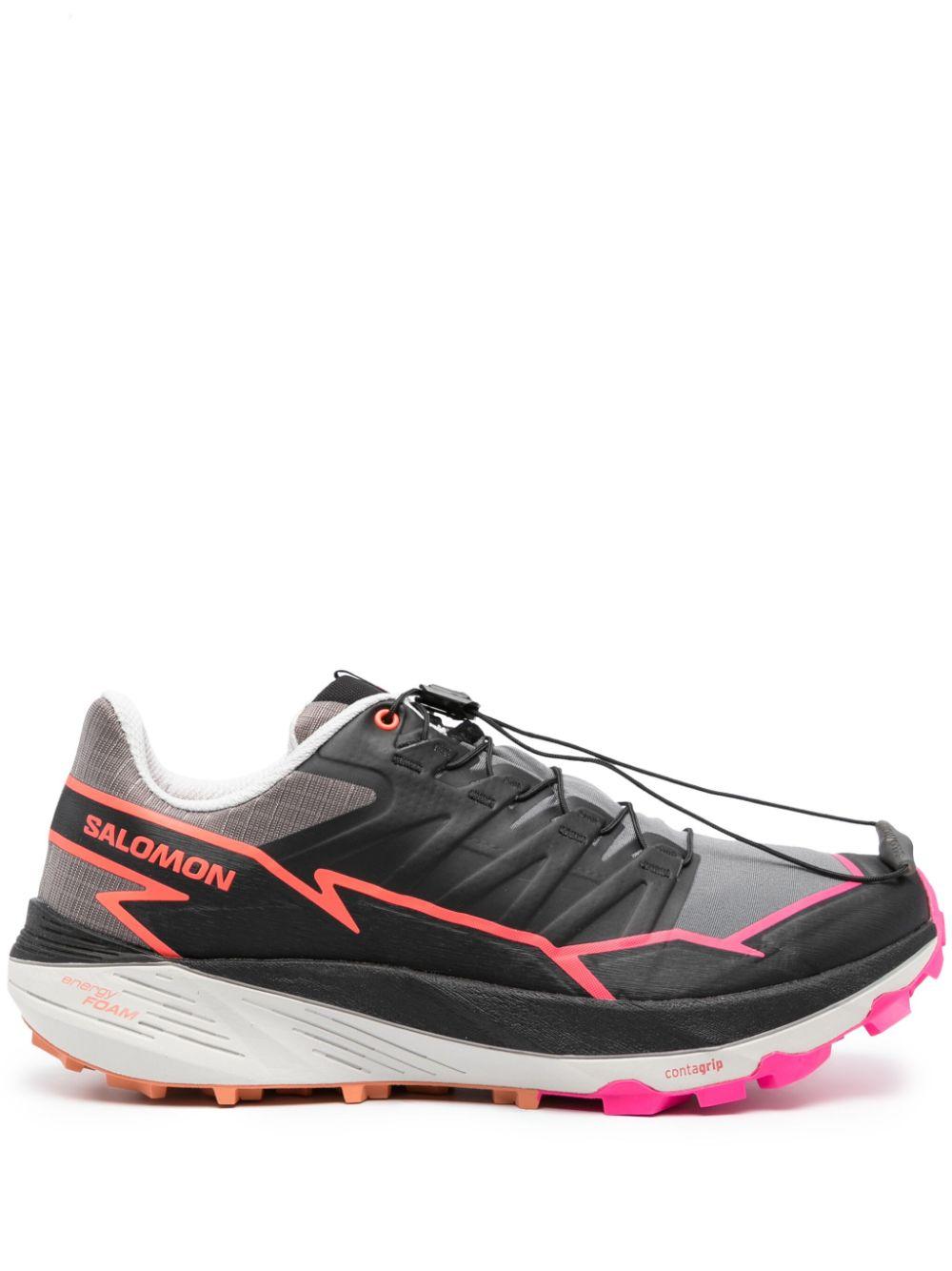 Logo-print panelled-design sneakers L47382600 PLUMKITTEN/BLACK/PINK GLO SALOMON