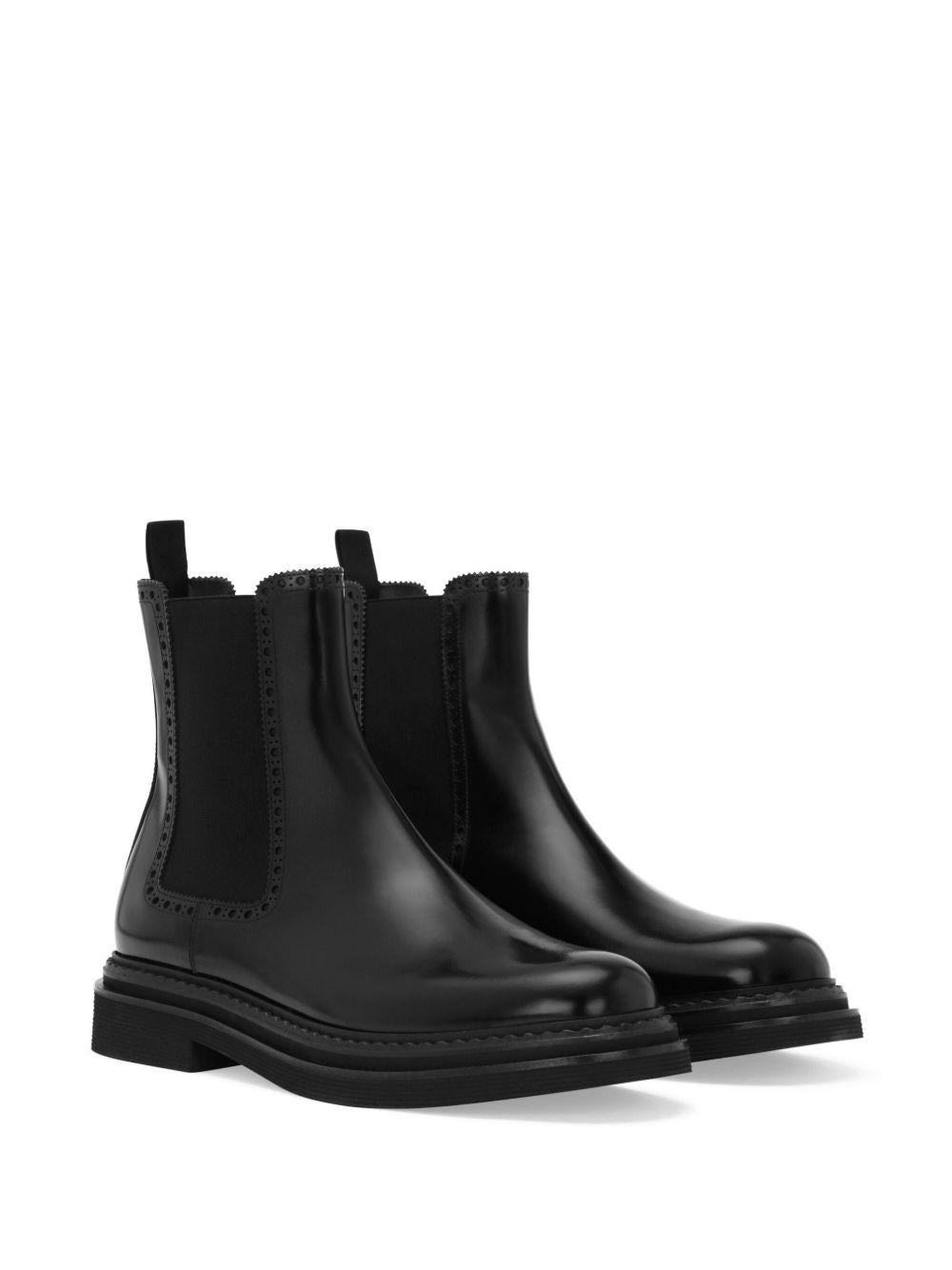 Brushed calfskin ankle boots A60592 A120380999 DOLCE & GABBANA