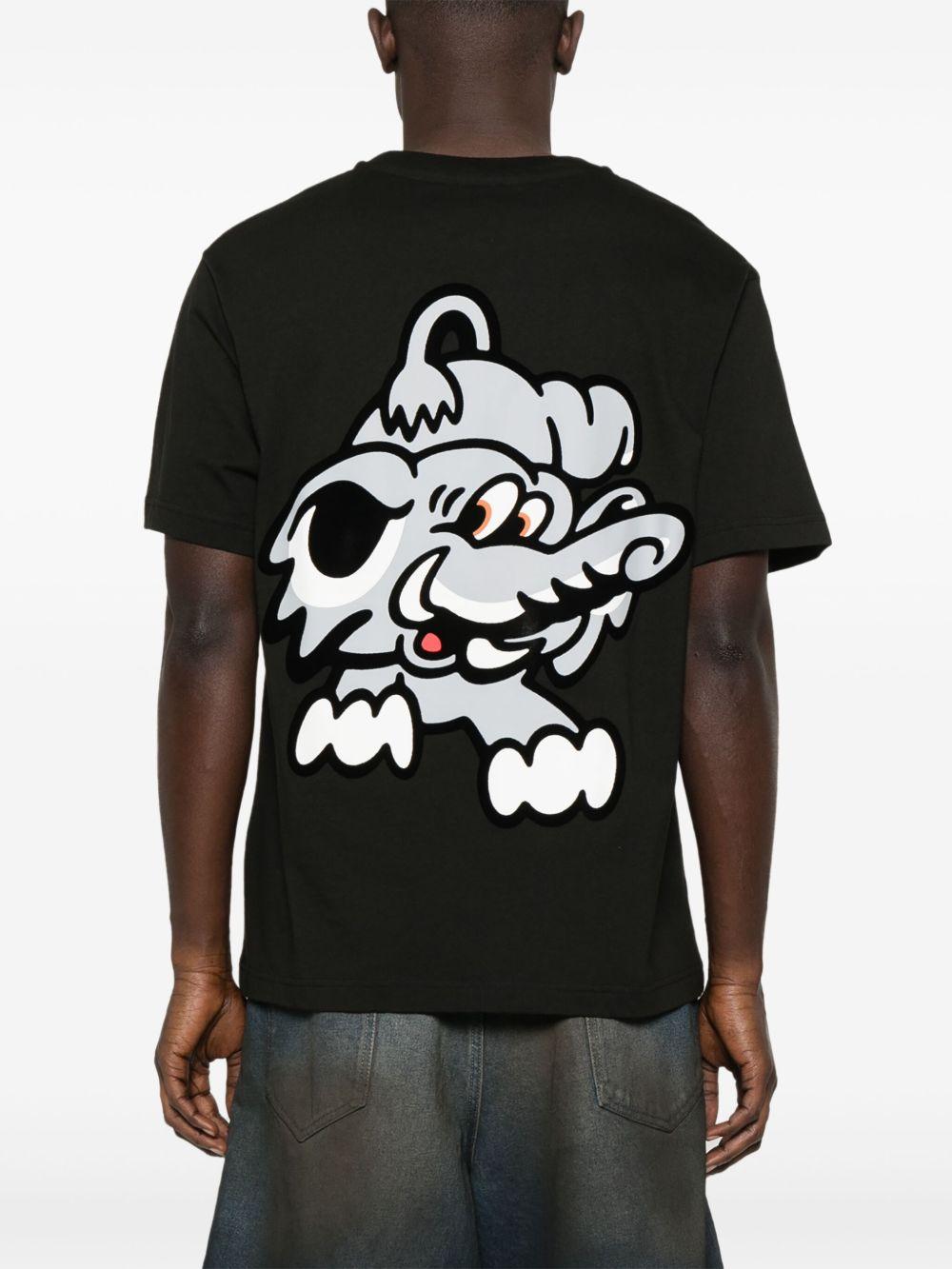 x Verdy flocked-logo T-shirt<BR/><BR/><BR/> FF55TS4994SG 99J KENZO