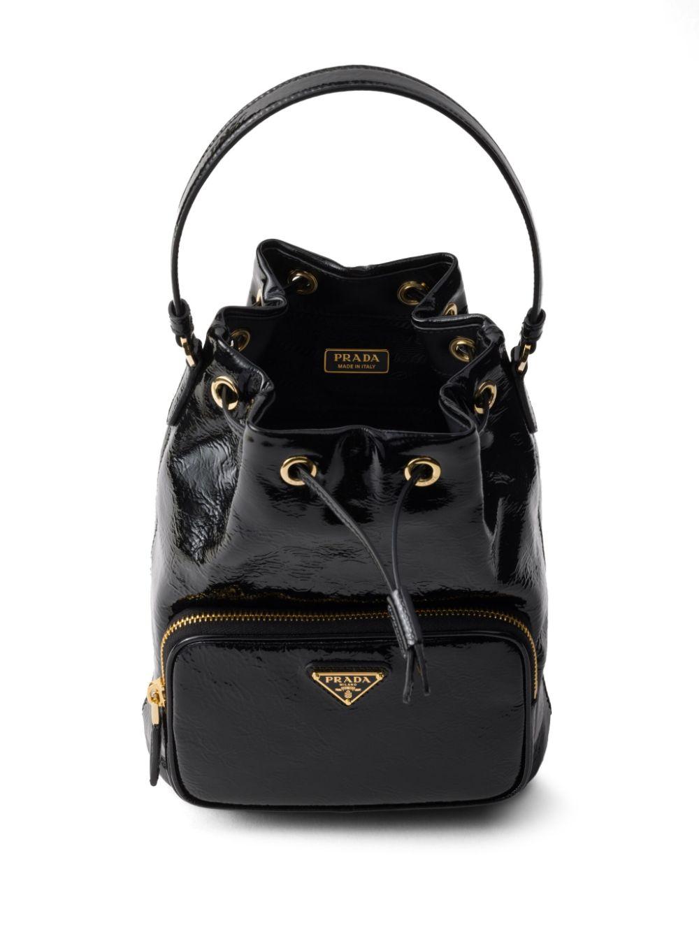 Duet naplak patent leather bucket bag 1BH038 2DNTF0002 PRADA