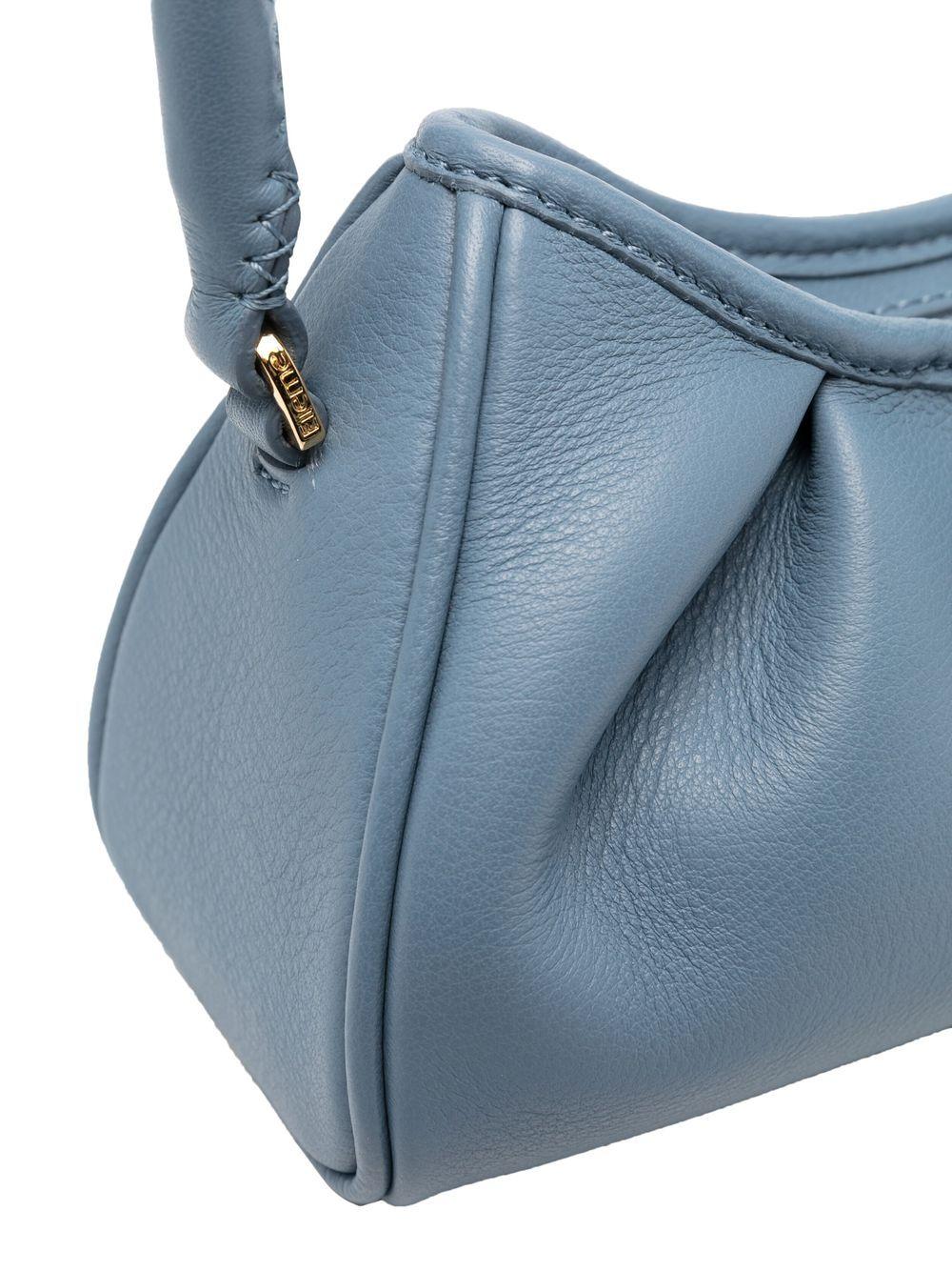 Deep blue Small Diple Bag SMALLDIMPLE LEATHER BLUEAZUR ELLEME