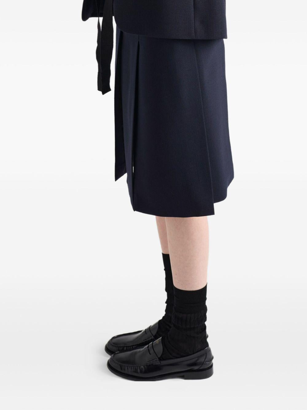 Wool hopsack skirt P117ZS-OOO 17VZF0008 PRADA