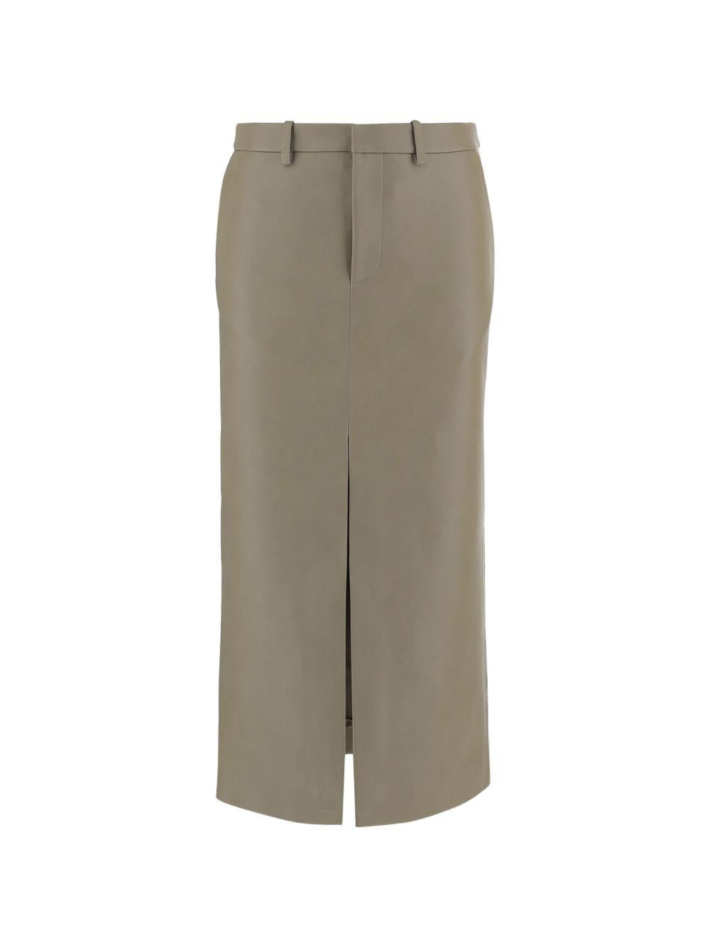 MAYBELLE FAUX LEATHER FRONT SLIT PENCIL SKIRT SKFS21917430 SAGE THE FRANKIE SHOP