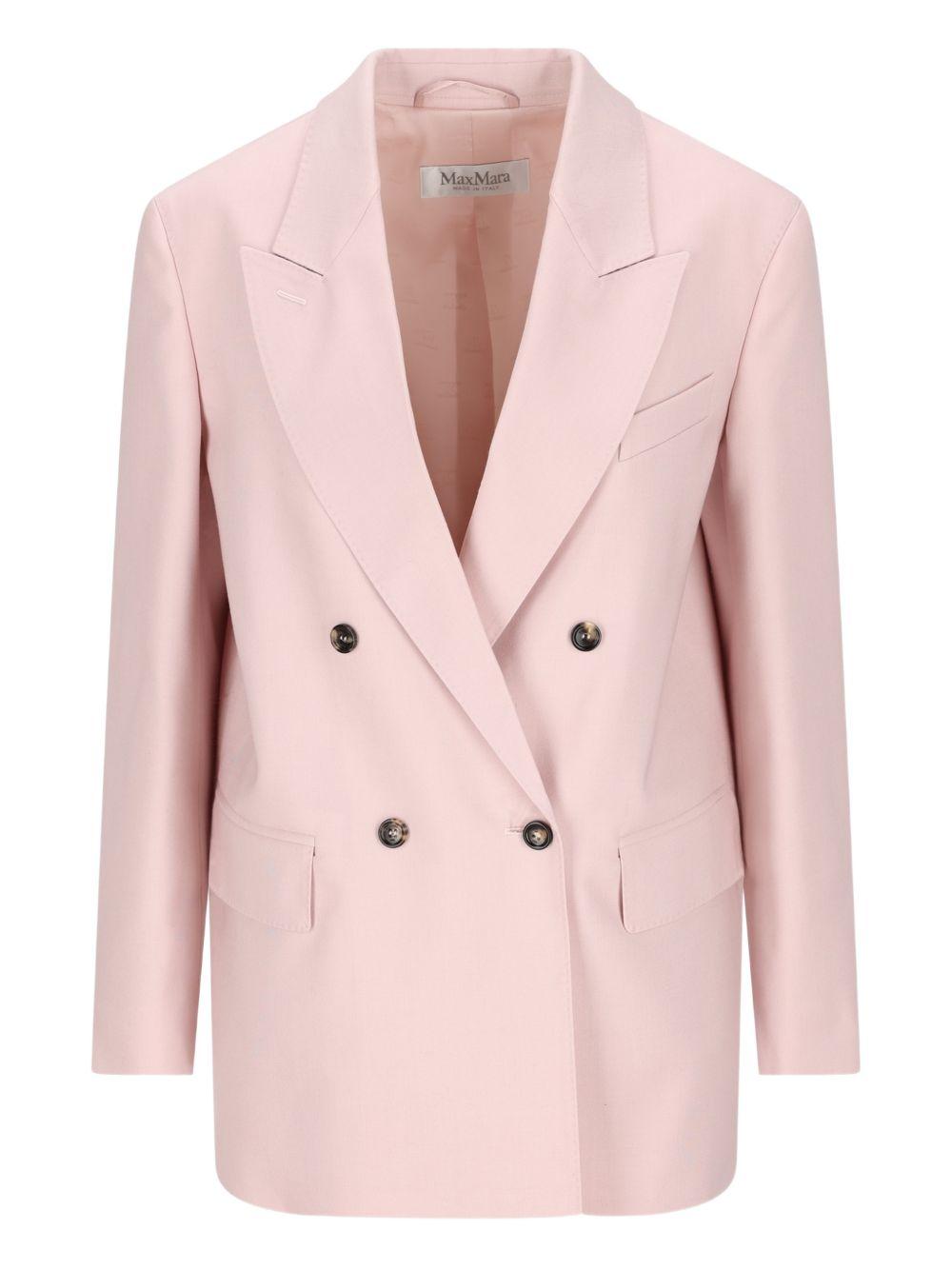 Double-breasted wool, mohair and silk blazer 2611041171 MXMOMBROSA022 MAX MARA