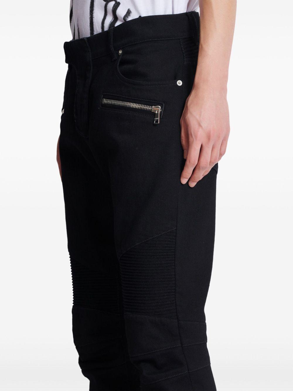 Slim-fit biker jeans<BR/><BR/><BR/> EH1MG115DF63 0PA BALMAIN